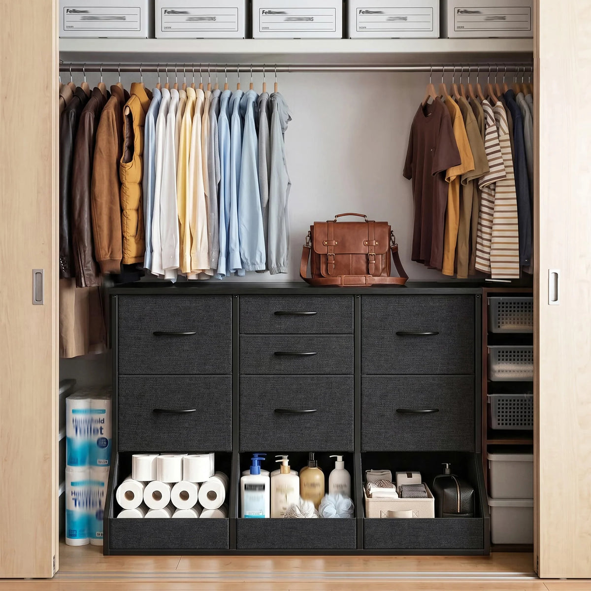 Wood Top & Metal Frame Dresser