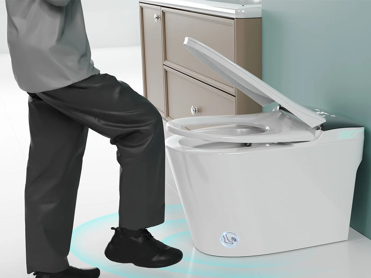 Elongated Smart Toilet with Foam Dispenser