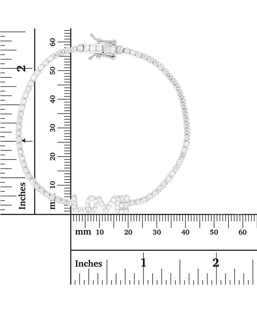 Cubic Zirconia Round Cut Love Bracelet - Sterling Silver (Also in 14k Gold Over Silver) | Macy's