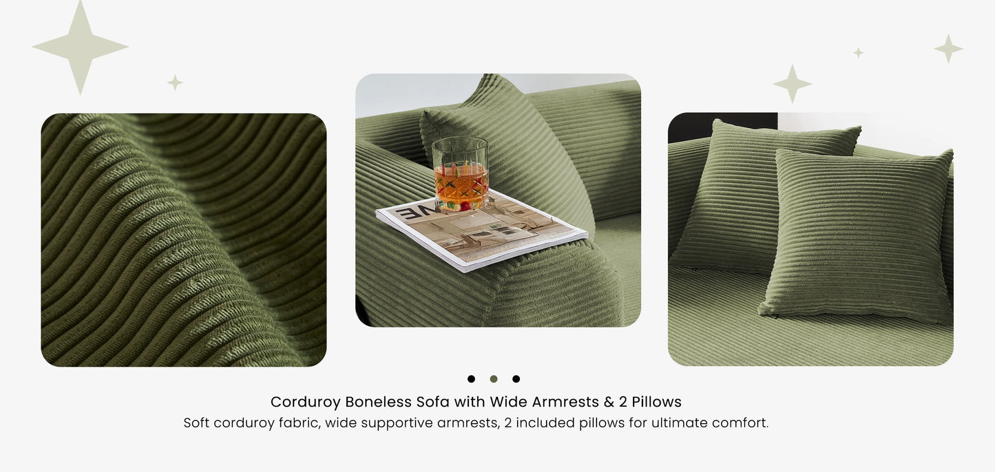Boneless Couch Foldable Convertible Futon Sleeper Sofa Bed