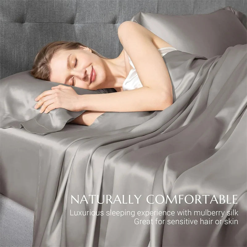 100% Mulberry Silk Bed Sheet Set