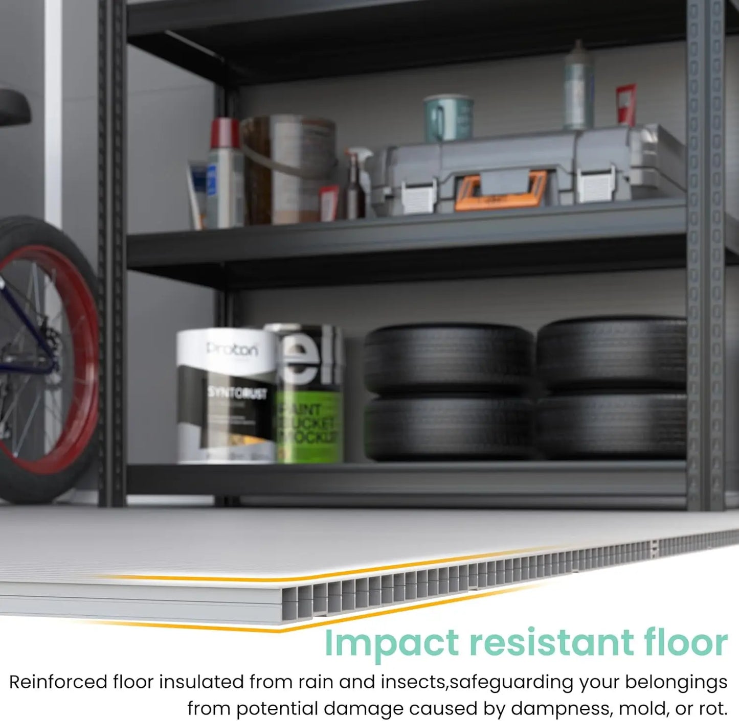 Outdoor Resin Plastic Garden Shed with Lockable Door
