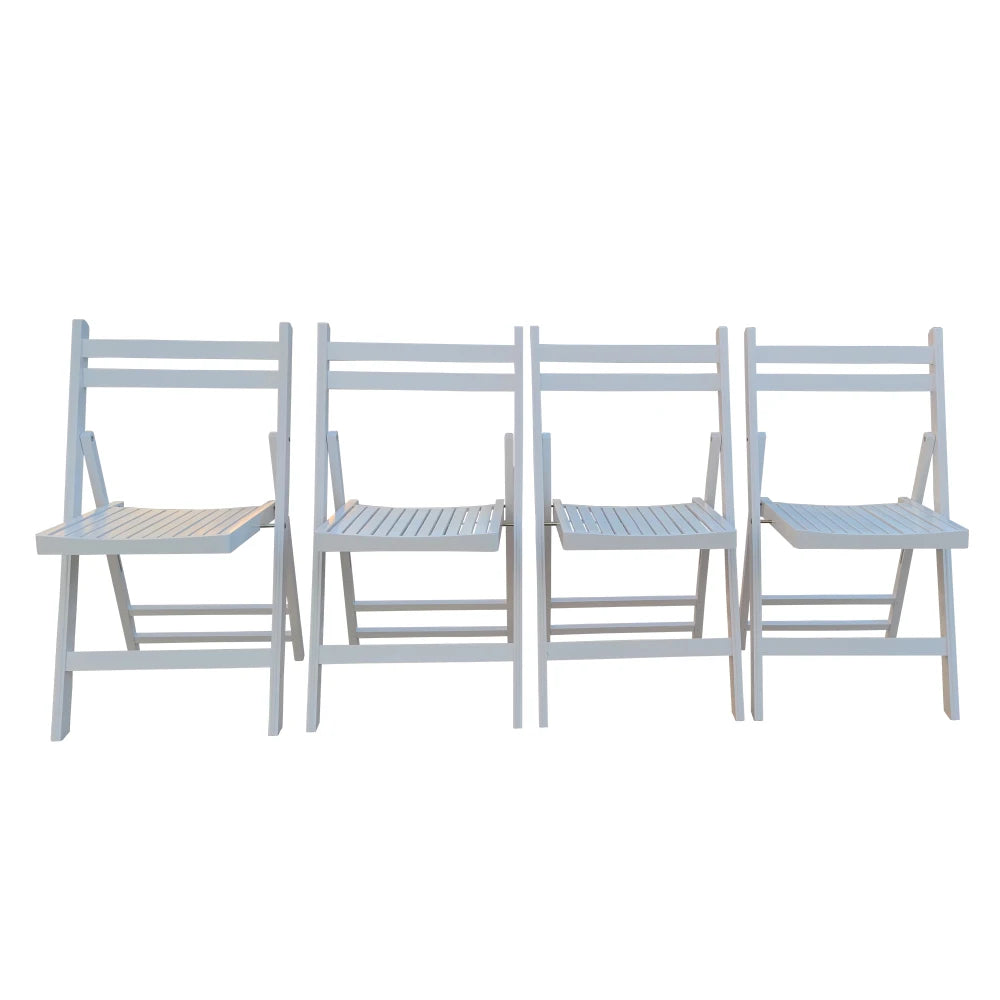 Patio Furniture Slatted Wood Folding Chair