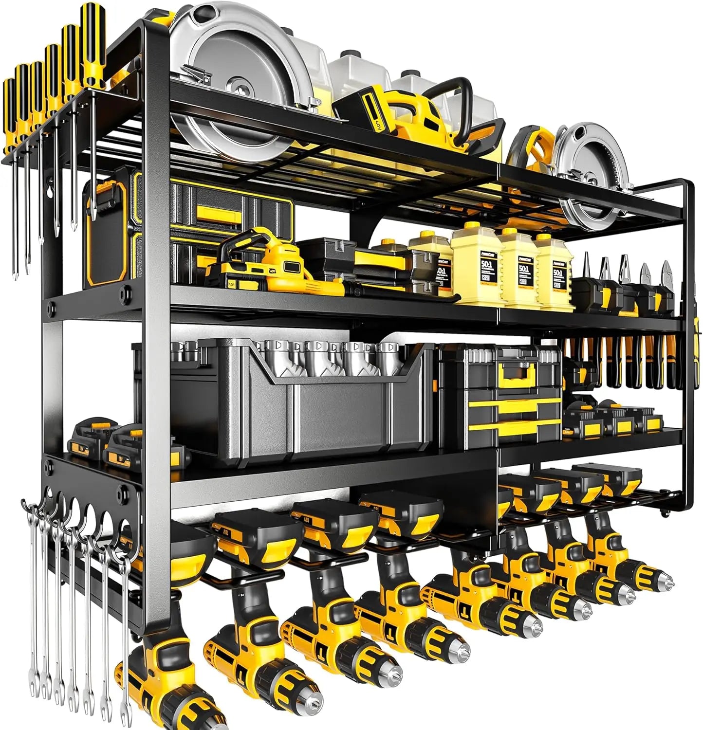 Heavy Duty Power Tool Organizer Wall Mount