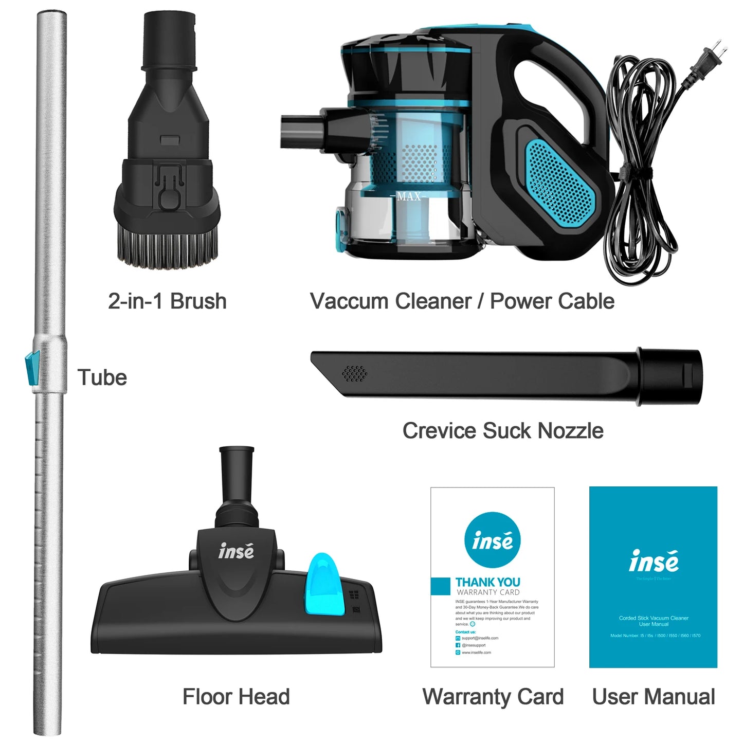 Corded Powerful Suction Motor Stick Handheld Vacuum Cleaner