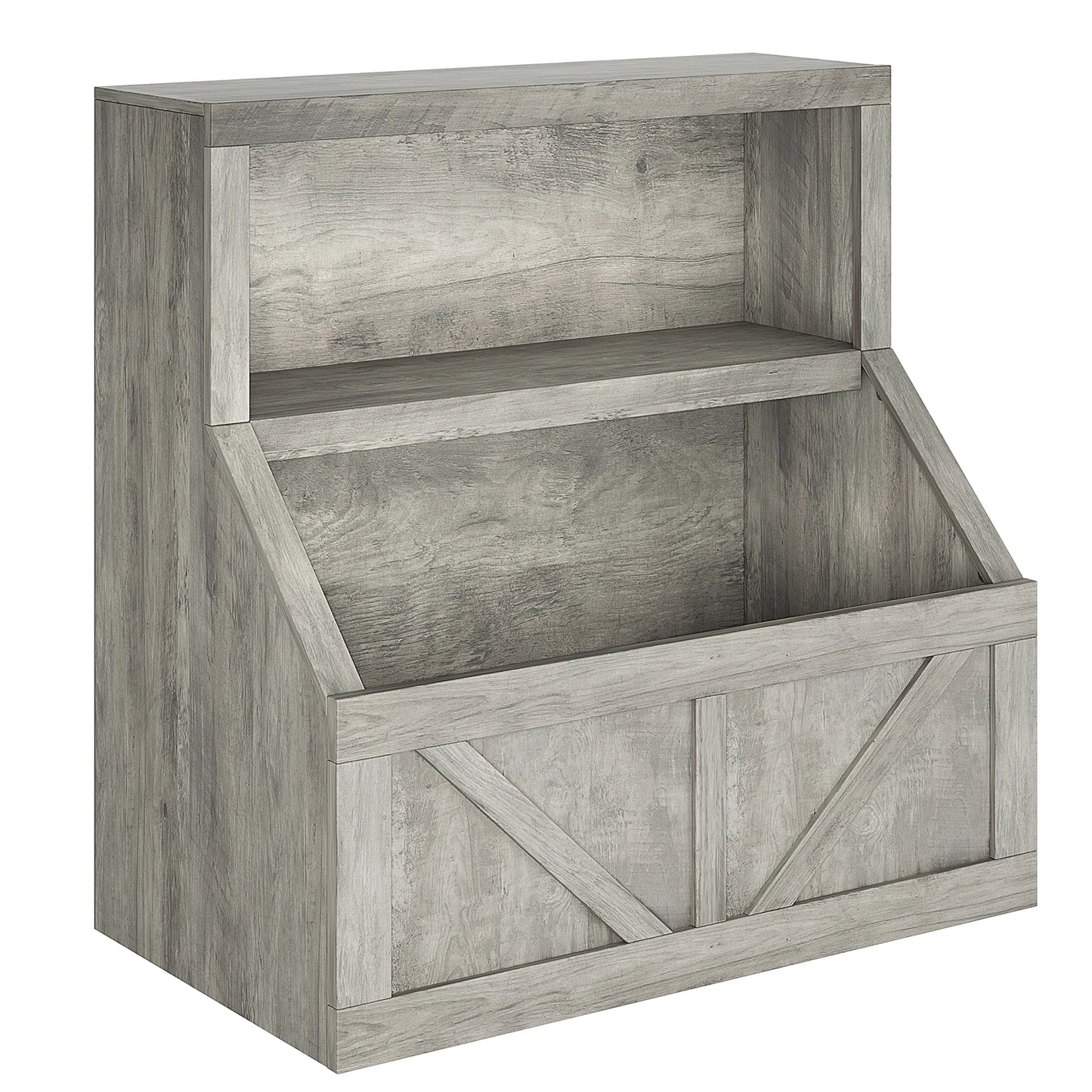 Wooden Storage Organizer with Cubby Bookcases