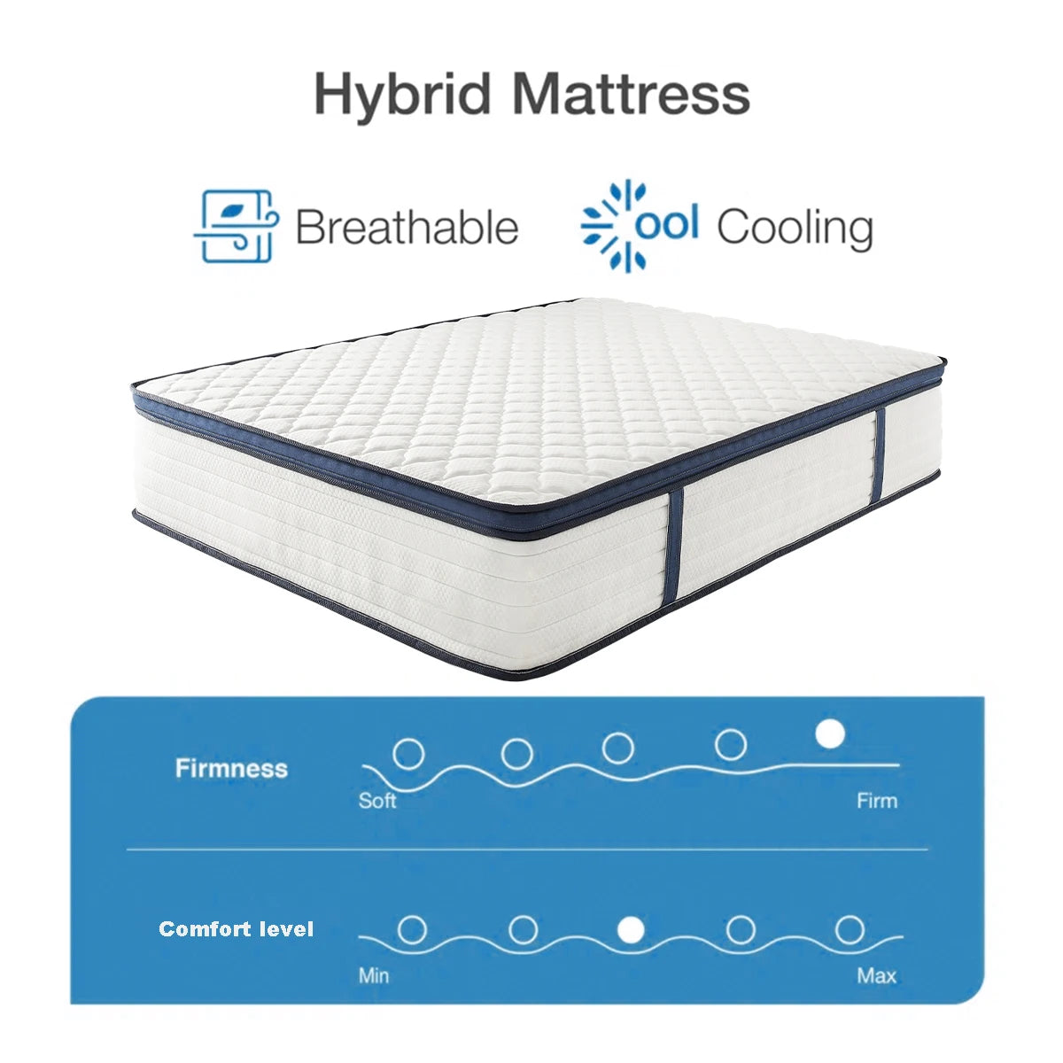Mattress Gel Memory Foam Hybrid Mattress