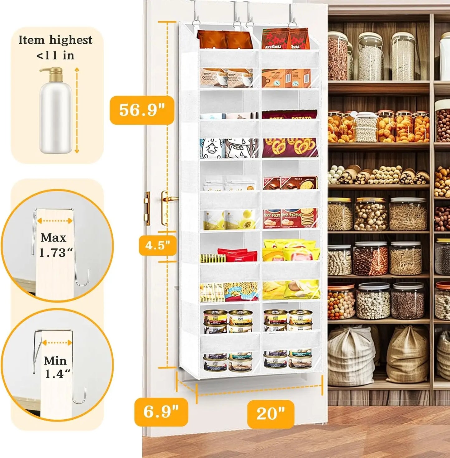 Extra Large Behind Door Storage