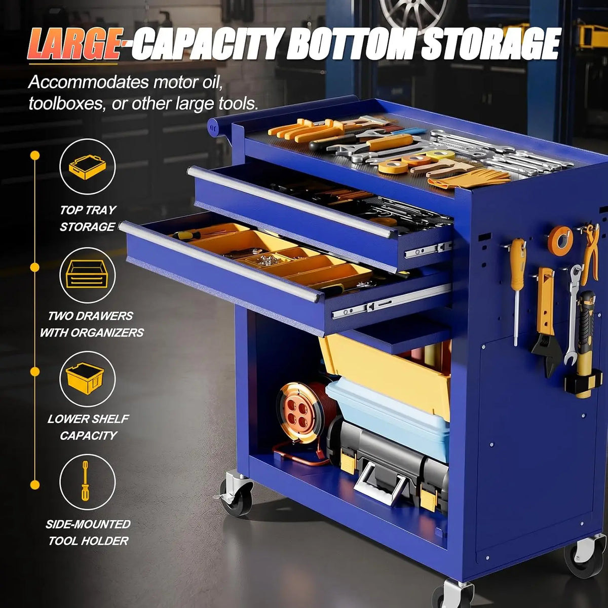 Heavy Duty Rolling Tool Chest with Wheels