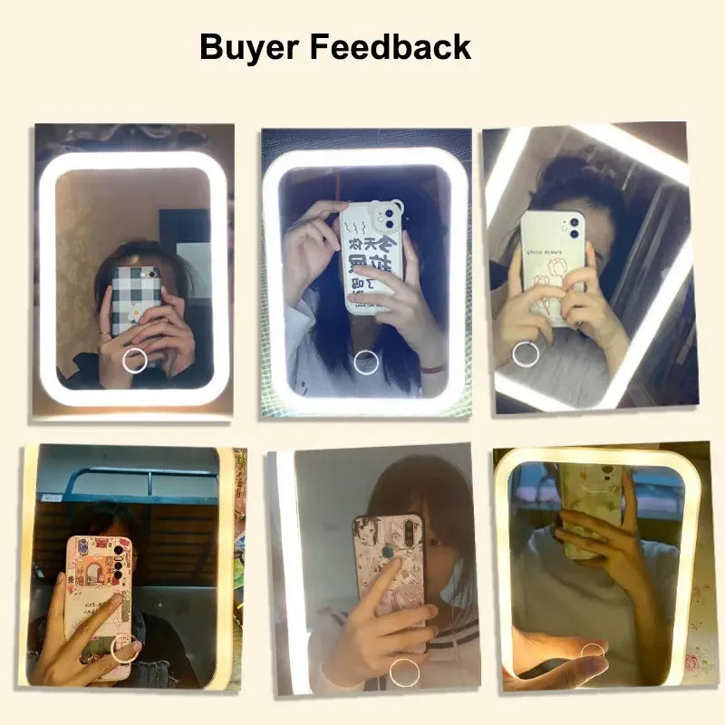 LED Smart  Desktop Makeup Mirror With Light