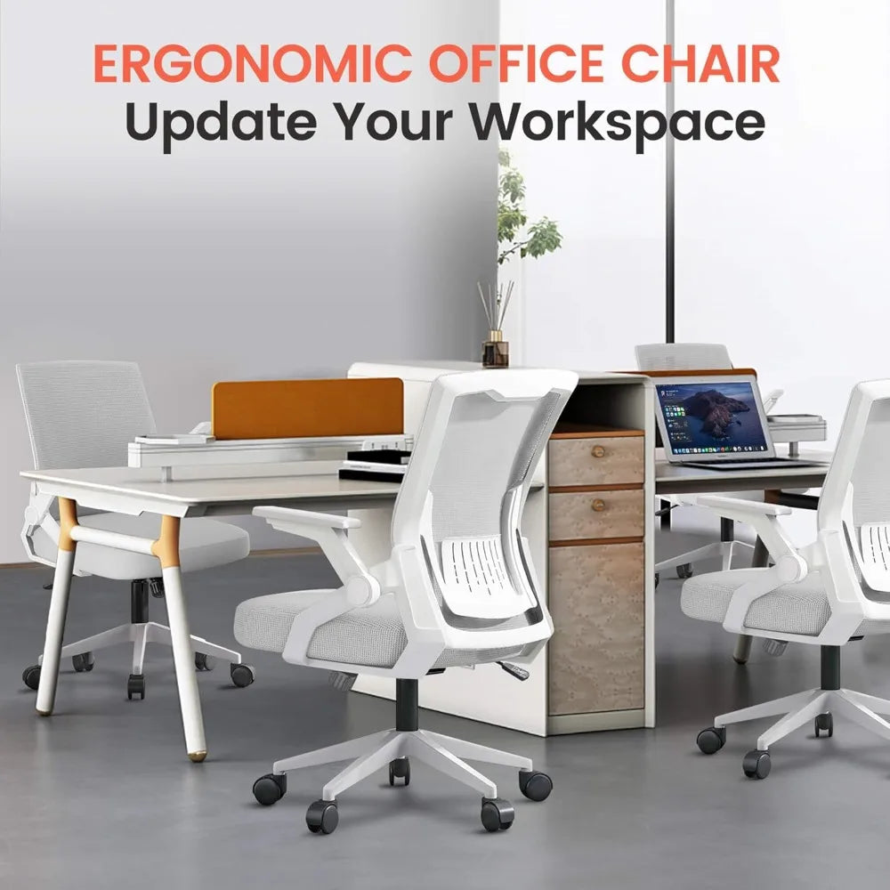 Ergonomic Computer Chair Flip-up Armrests