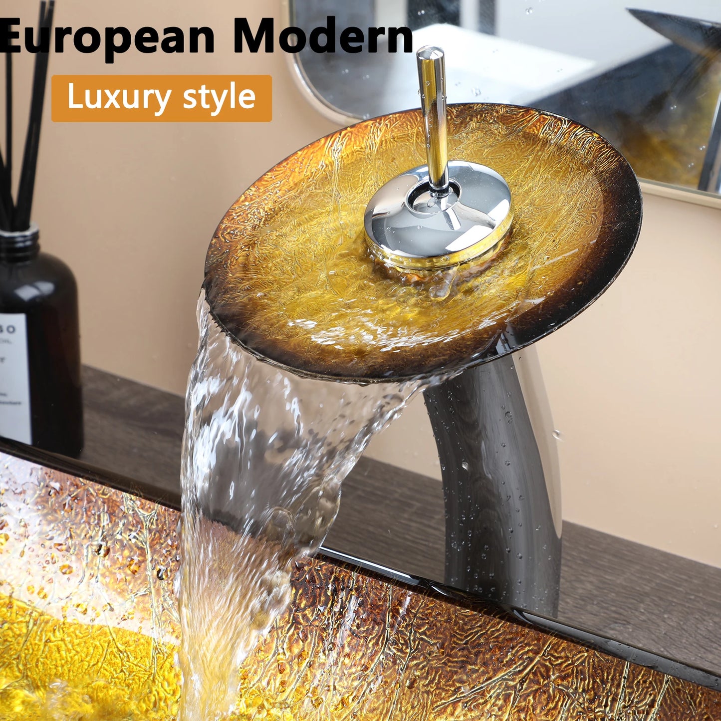 Big Tempered Glass Basin Sink