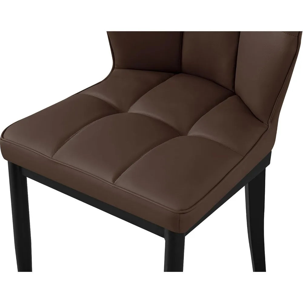 Mid Century Modern Upholstered Dinner Leather Chair