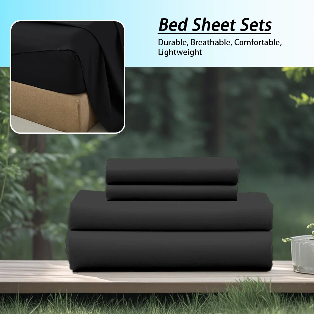 Fashionable Solid Color Soft Bedding Set, Suitable For All Seasons