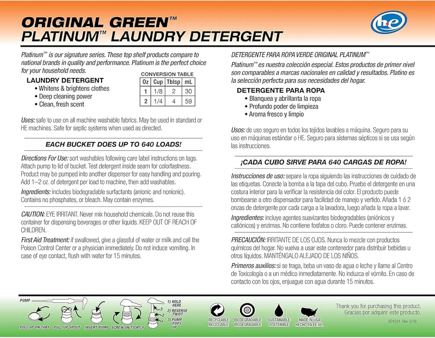 Platinum Laundry Detergent Liquid for All Machine Types