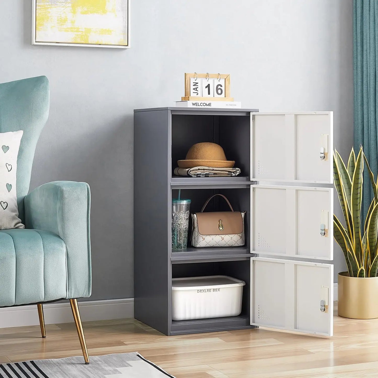 Metal Locker Cabinet Durable Steel Organizer