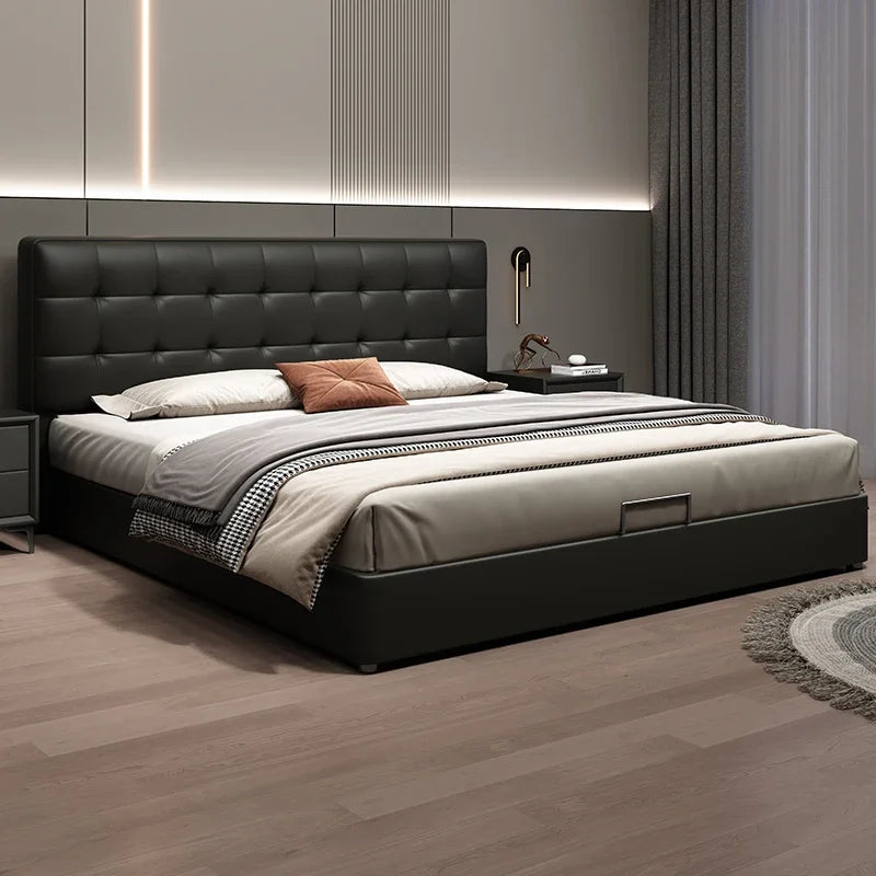 European Style Bed Frame With Nightstands