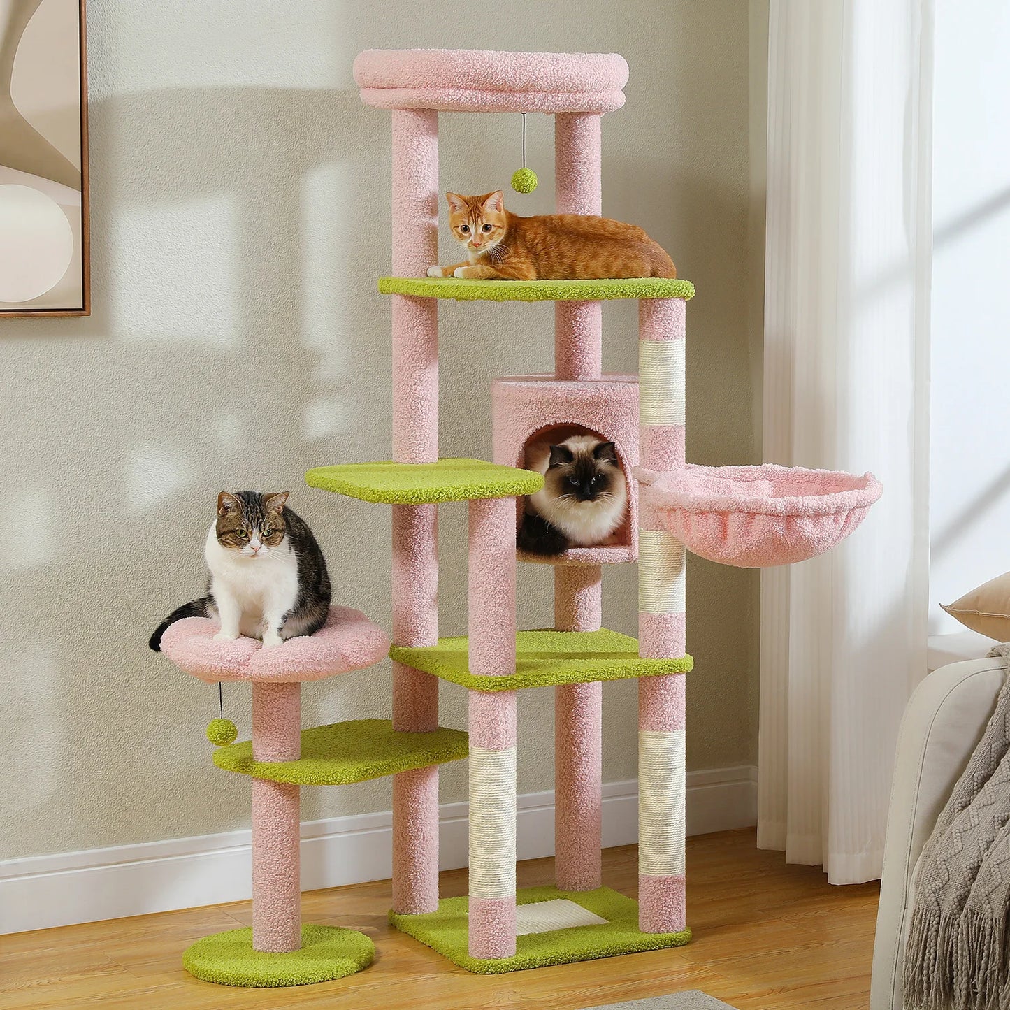 Multi-Level Cat Tree with Scratching Post
