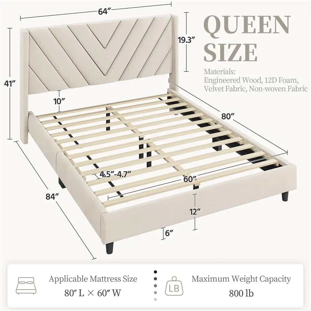 Bed Frame Upholstered Platform