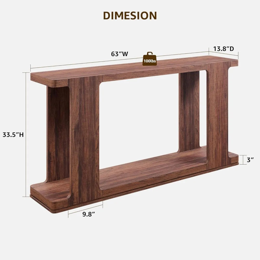 Modern Entryway Table with Curved Edge