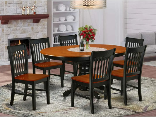 Oval Table with Butterfly Leaf and 6 Dining Chairs