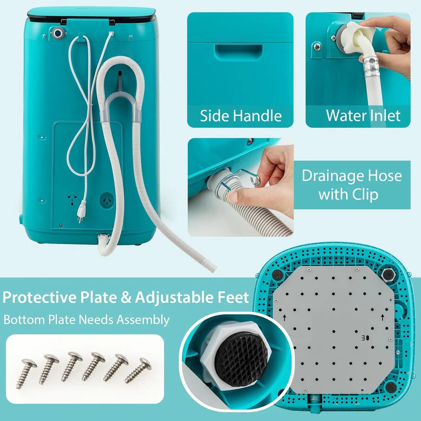 All-in-One Washer Spinner Combo w/Drain Pump
