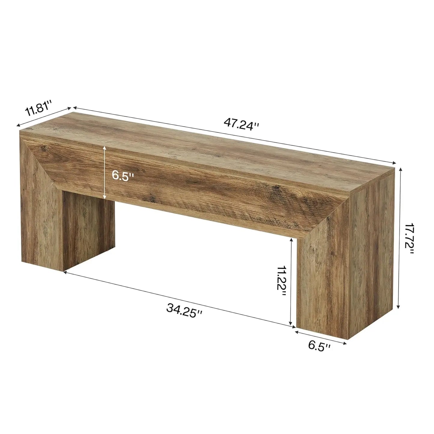 Wooden Entryway Bench