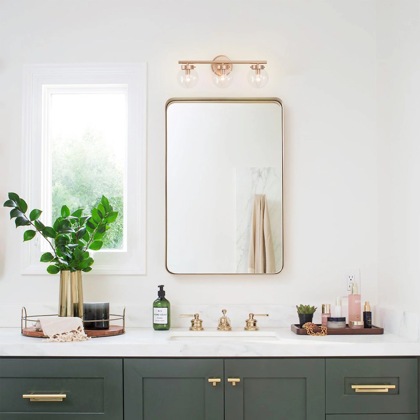 Modern Wall Sconces Brushed Gold Vanity Lights