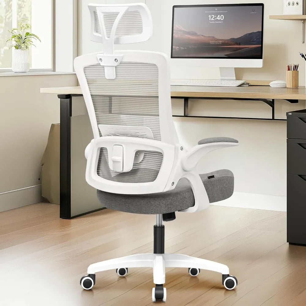 Ergonomic Adjustable Chair with a High Back Computer Comfy Task Office Chair