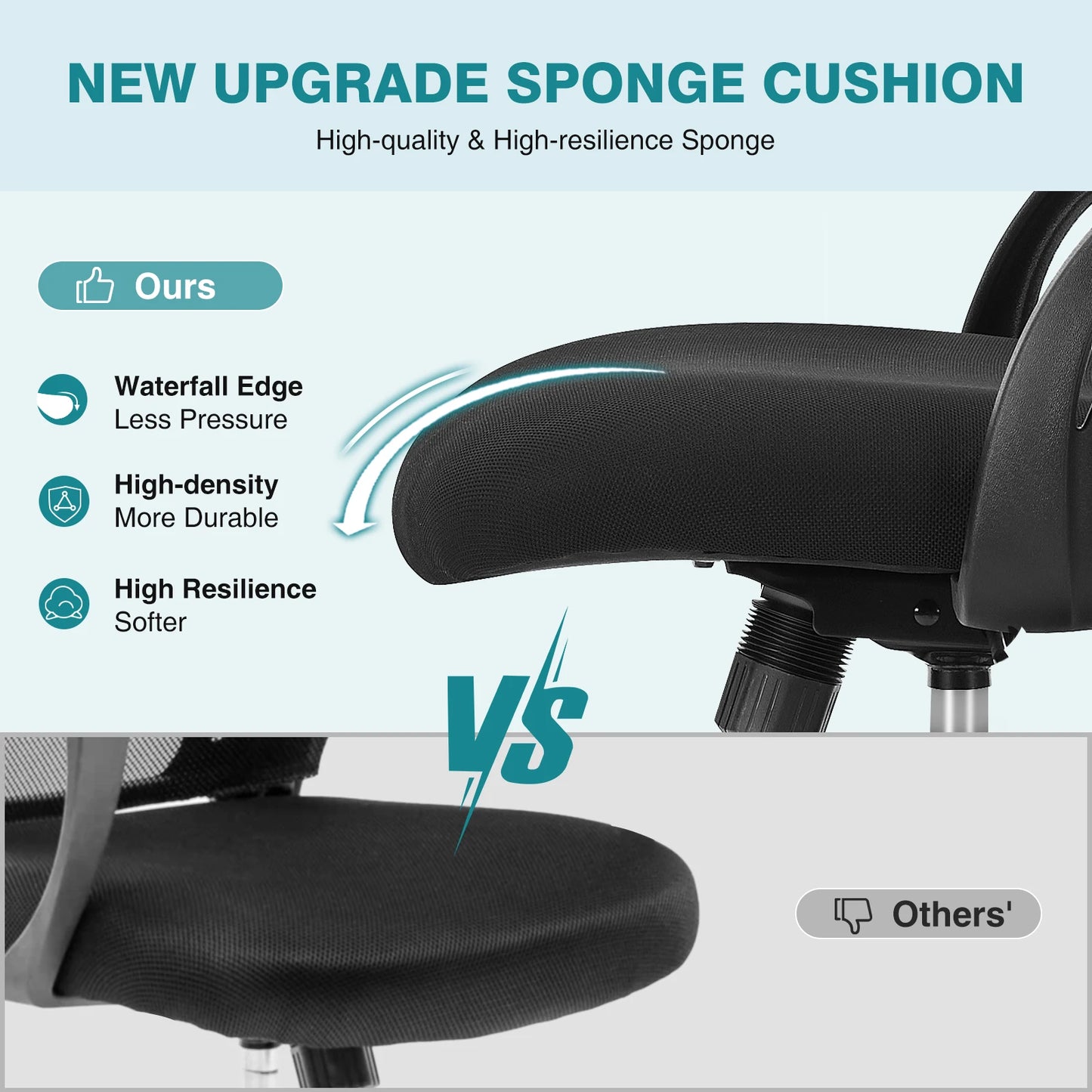 Ergonomic Mesh Backrest Office Desk Chair Adjustable Height