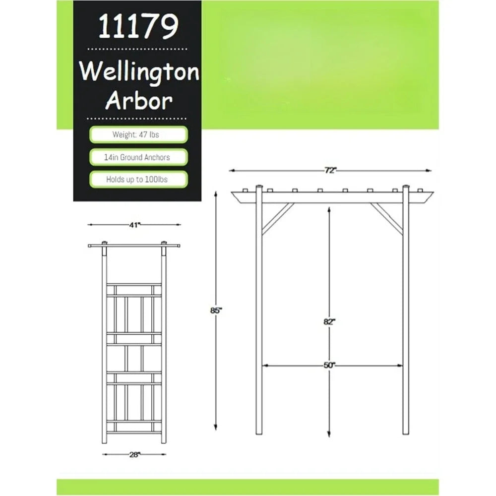 Vinyl Garden Archway Decorative