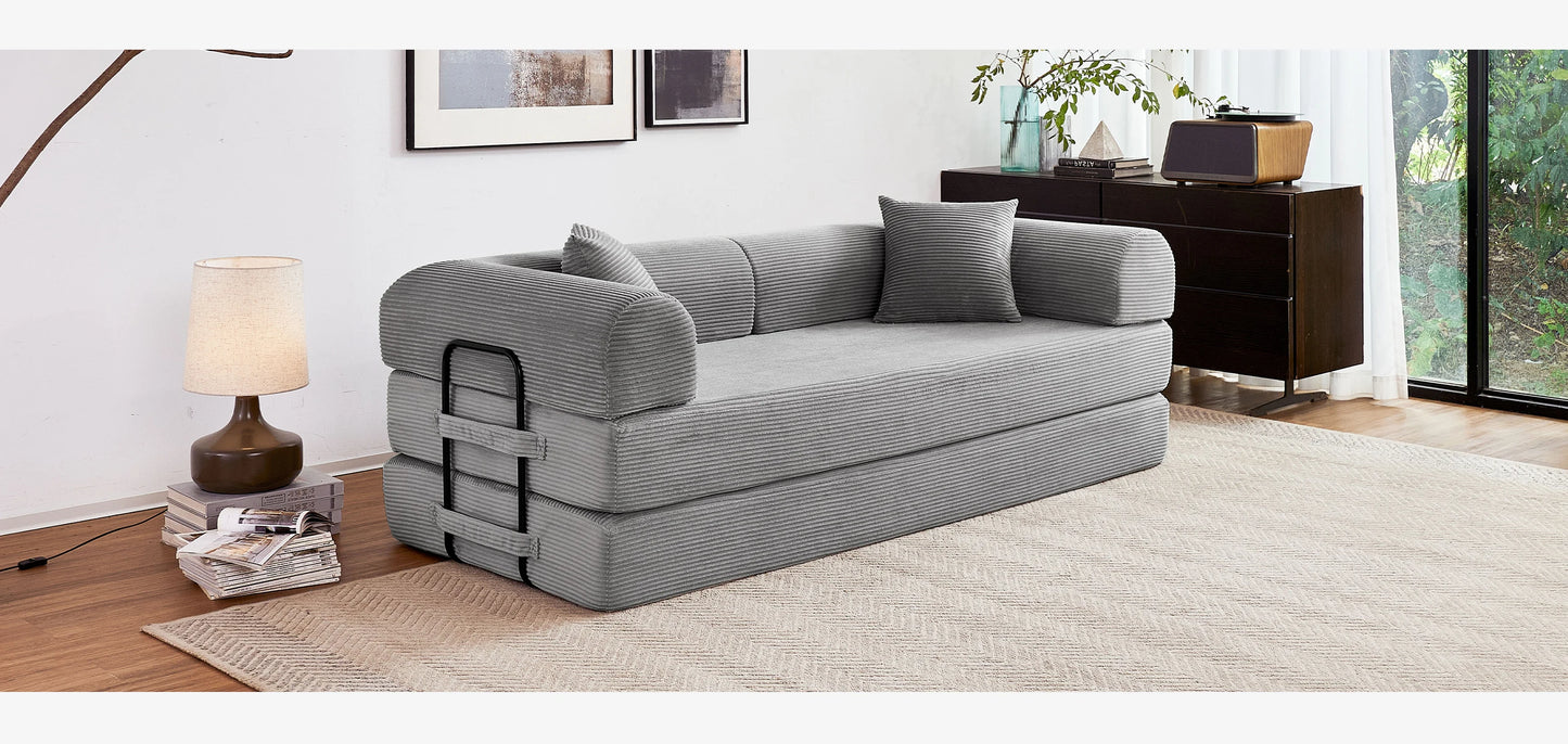 Boneless Couch Foldable Convertible Futon Sleeper Sofa Bed