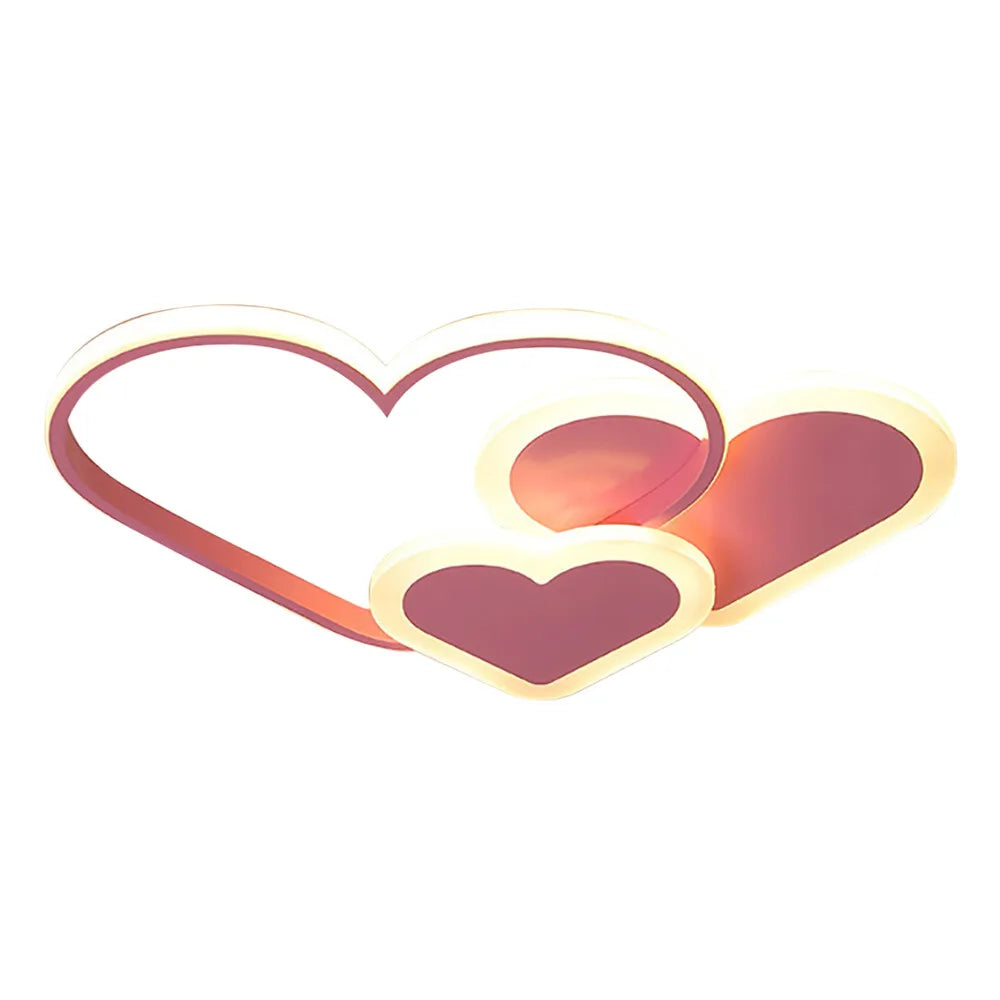 Heart-Shaped LED Ceiling Lamp with Remote Control
