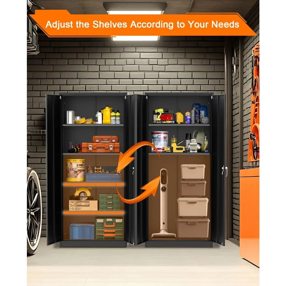Heavy-Duty Metal Storage Cabinet with Lock