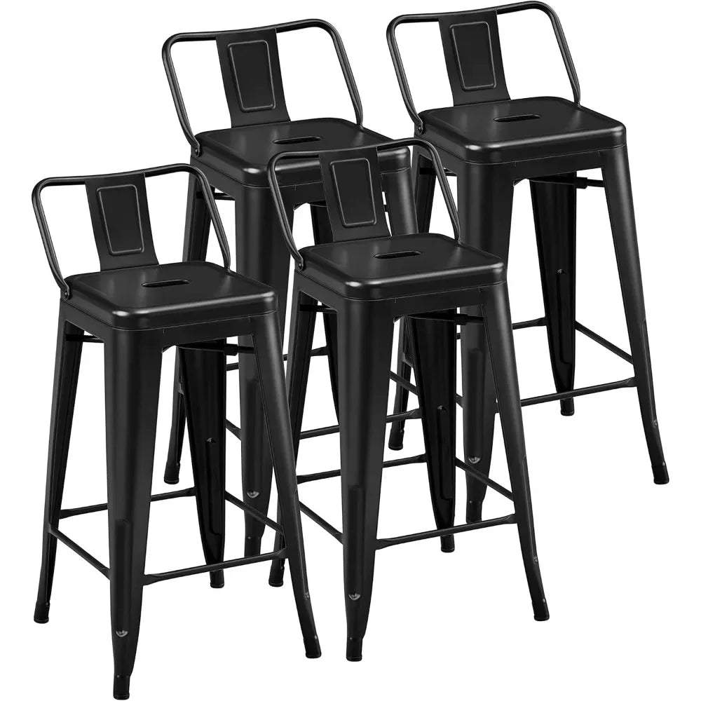 Counter Height Metal Bar Stool Set