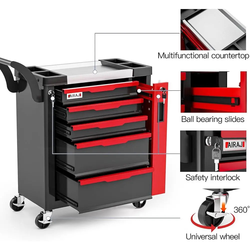 Rolling Tool Chest with Side Cabinet