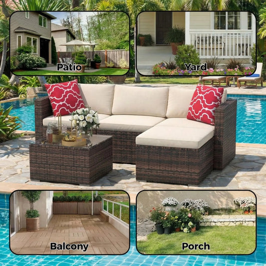 All Weather Wicker Patio Furniture Set