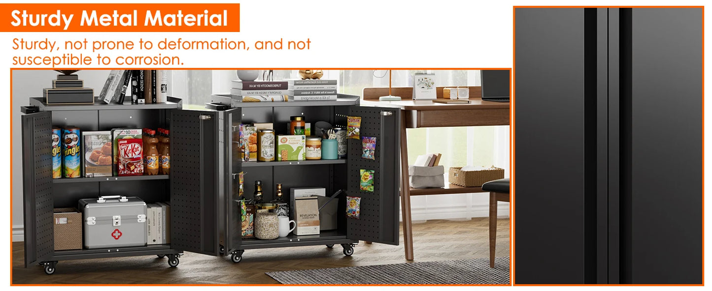 Locking Metal Tool Storage Cabinet