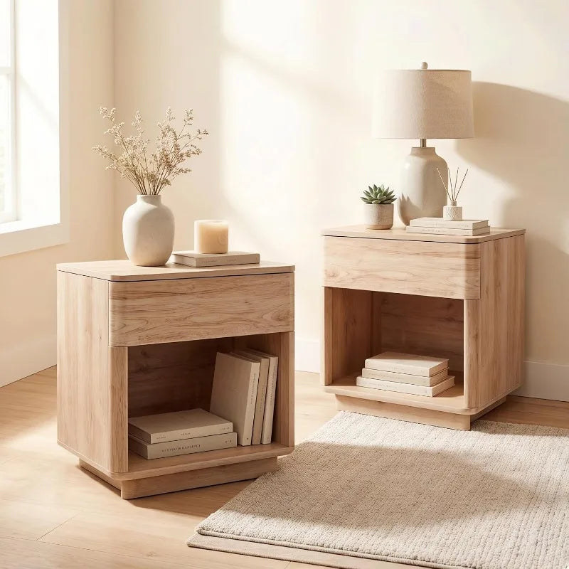 Modern Nightstand with Charging Station