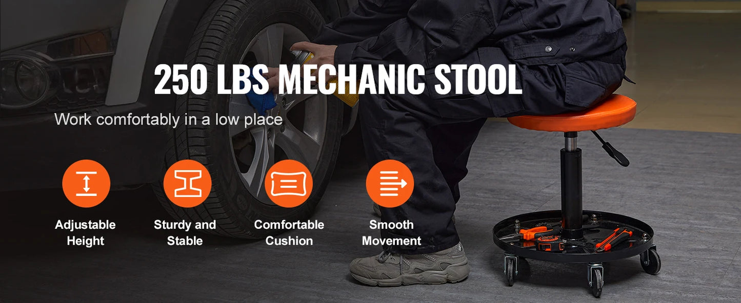 Mechanic Rolling Garage Stool
