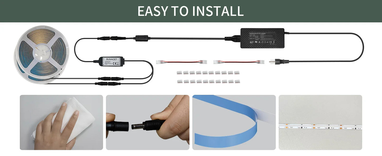 COB LED Strip Light with RF Remote