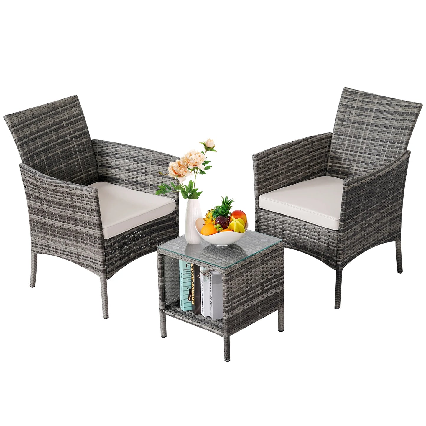 3-Piece Bistro Set Outdoor Patio Furniture
