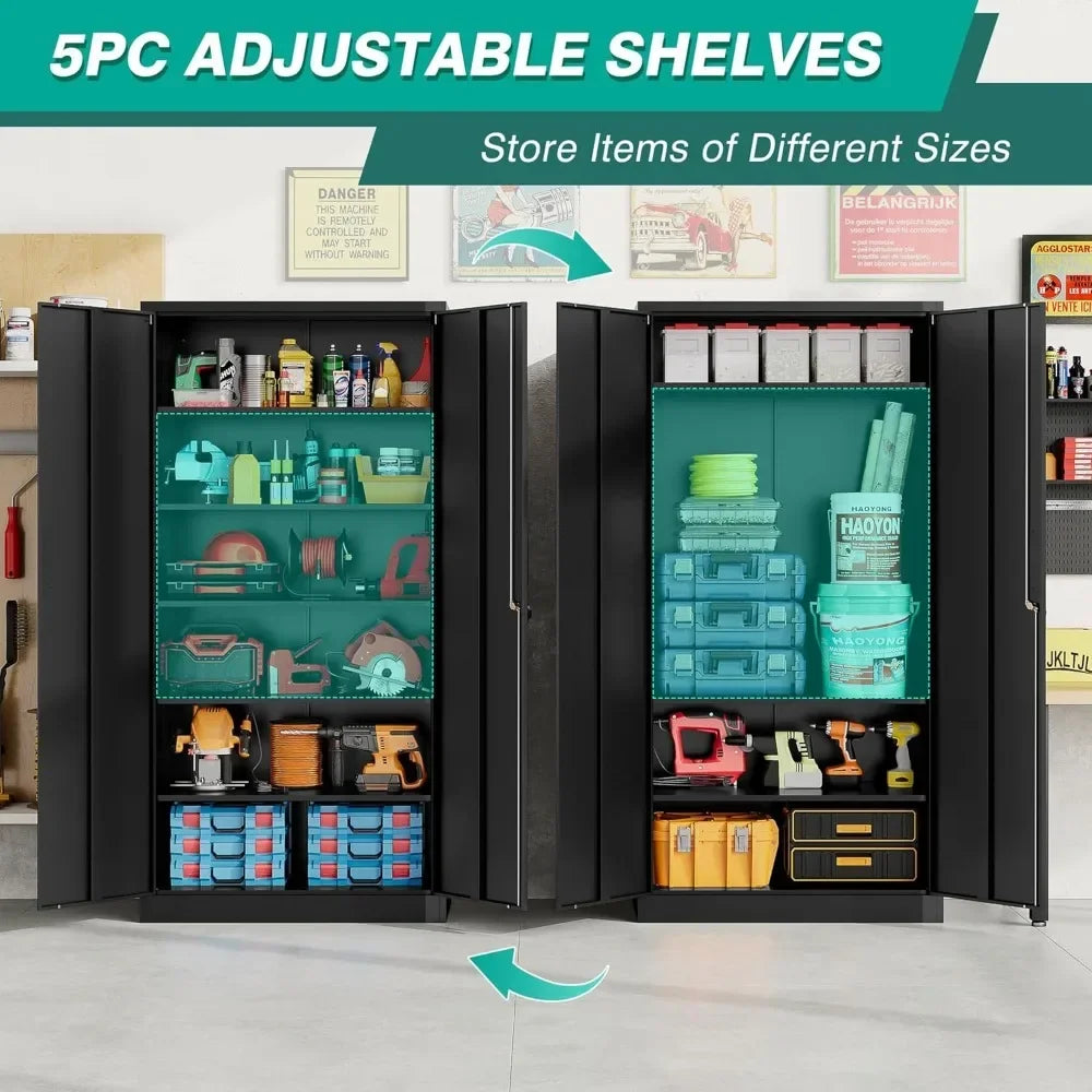 Metal Storage Cabinet with lockable storage cabinets