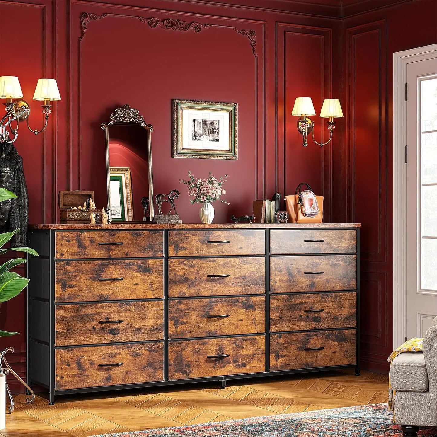 Dresser with Entertainment Center Up To 60" Inch TV