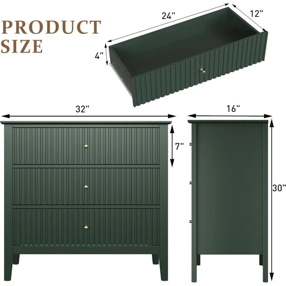 Fluted Drawer Dresser