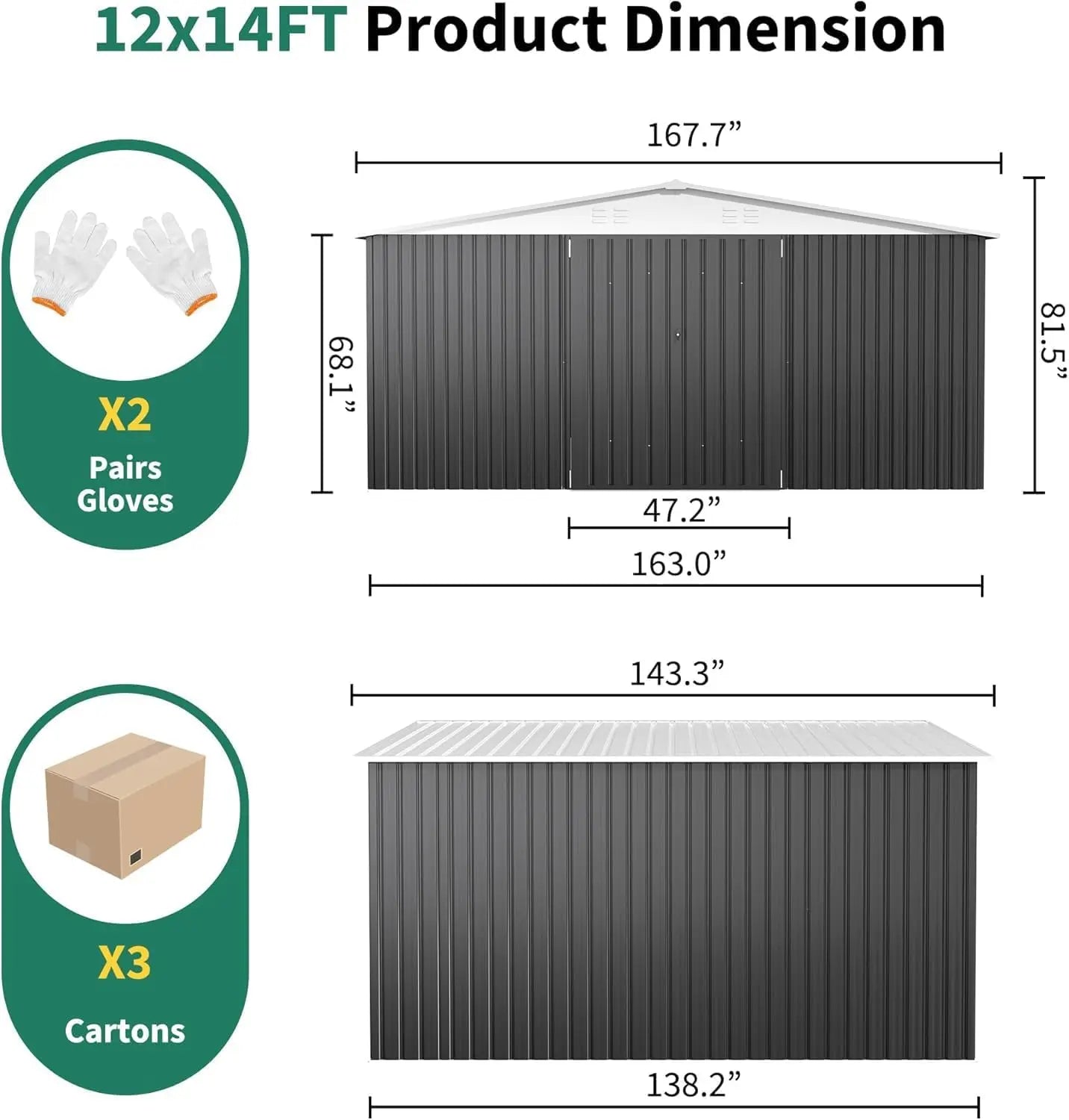 Garden Shed with Updated Frame Structure
