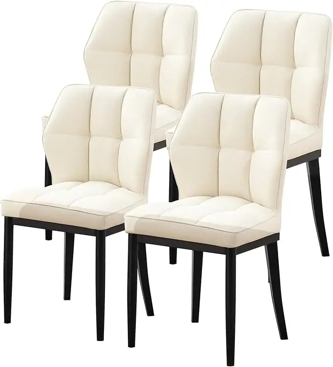 Mid Century Modern Upholstered Dinner Leather Chair