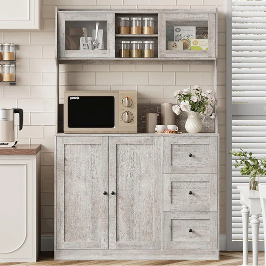 Tall Kitchen Pantry Cabinet with Adjustable Shelves