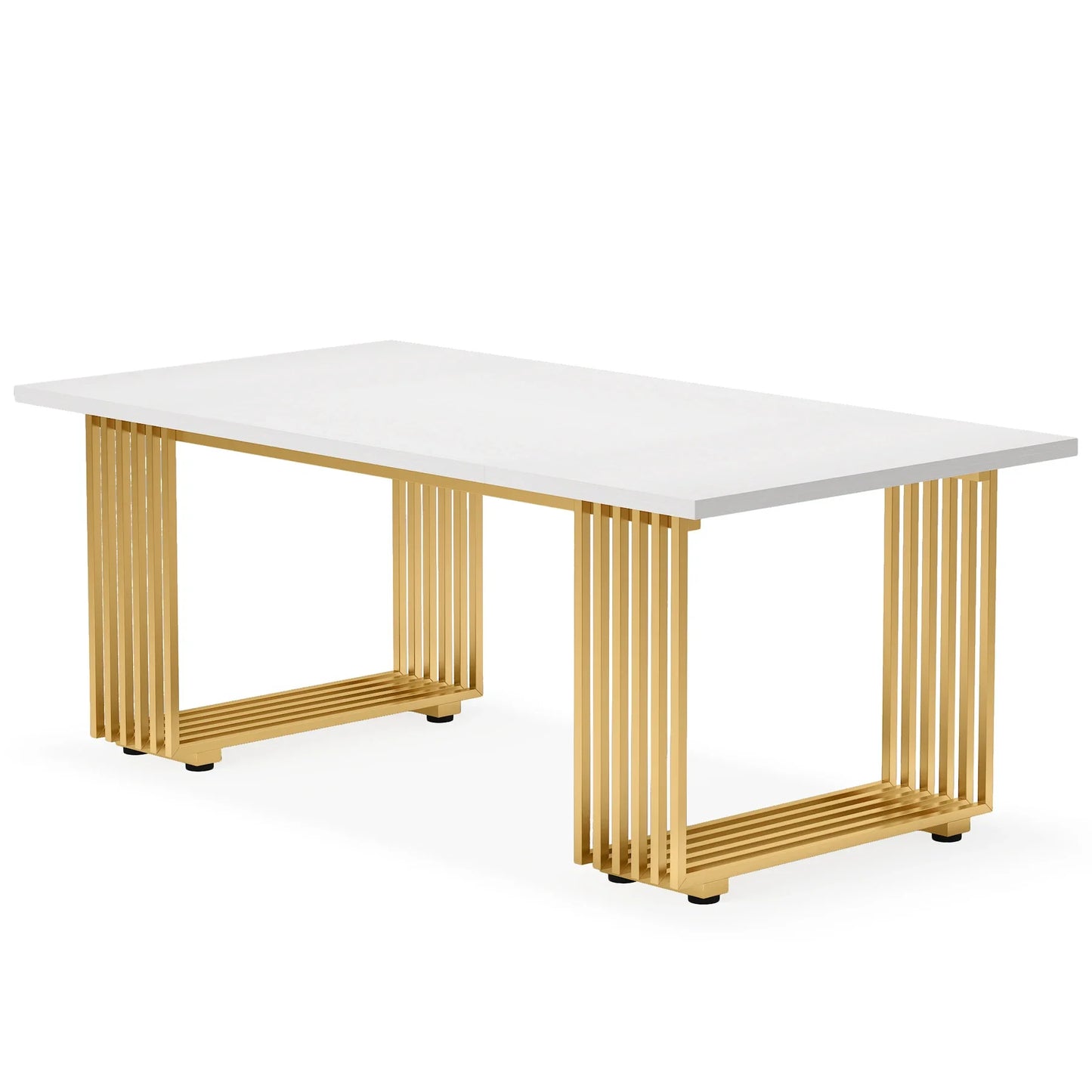Modern Executive Desk with Gold Metal Legs