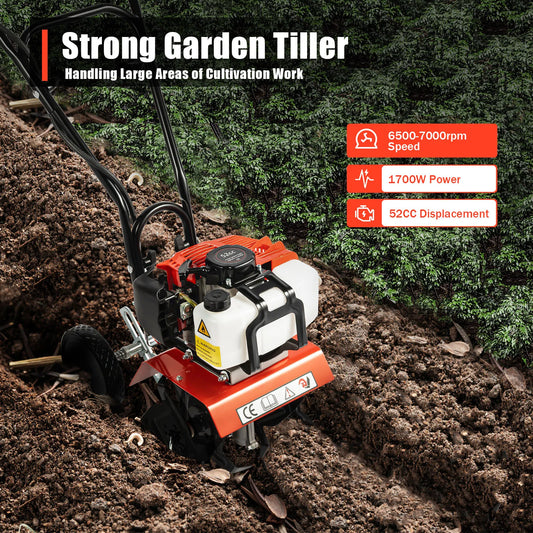 Gasoline Tiller Cordless Air-Cooled Cultivator Rotary